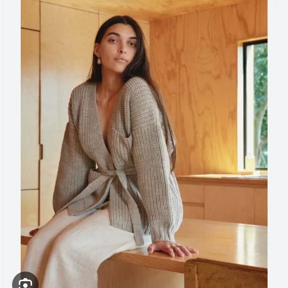 First Rite Jude Cardigan in Undyed Fog Size Small - Picture 6 of 14